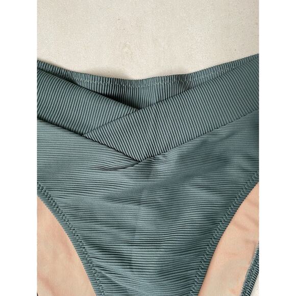 J. Crew Swim Bikini Bottom Ribbed High Waist Swimwear - Picture 3 of 8